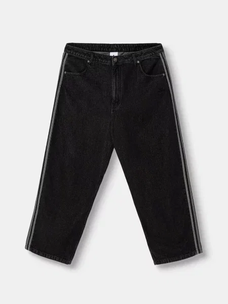 Adidas Originals blugi straight pentru bărbați Mid-rise Straight negru