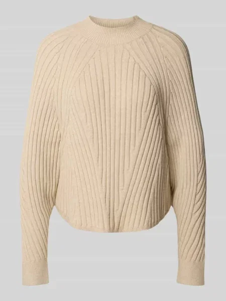 Someday sweter z dzianiny Touann Kobiety jednolity M beżowy