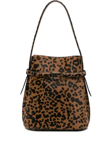 Geantă Toteme cu imagine cu model leopard maro