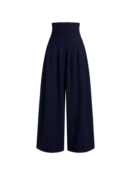 Pantaloni Monse de lână albastru