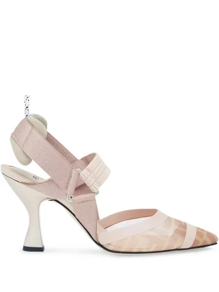 Lodičky Fendi s otevřenou patou růžové
