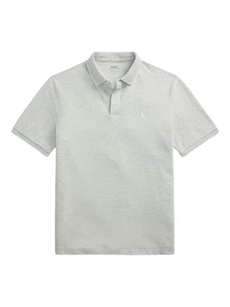 Tricou polo Polo Ralph Lauren cu imagine cu dungi din țesătură twill albastru