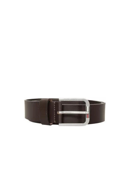 Pasek Tommy Hilfiger skórzany brązowy