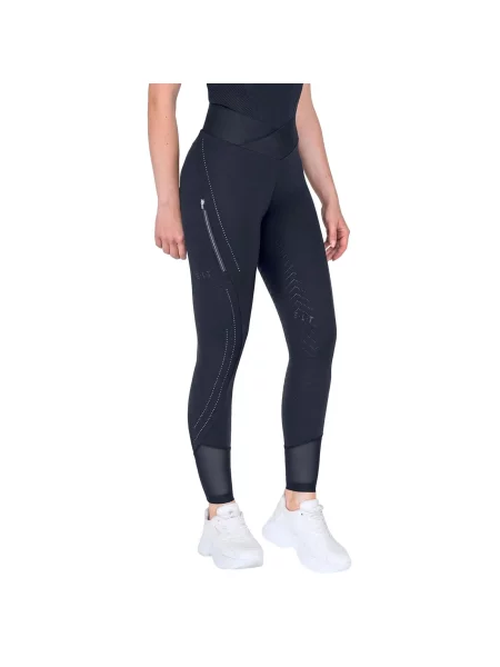 Legginsy jeździeckie z pełną przyczepnością ELT Pia niebieskie