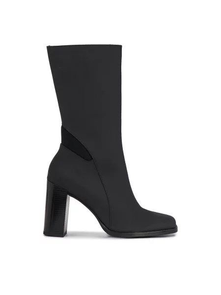 Polokozačky Calvin Klein Jeans Heel Boot Lth Wn černá