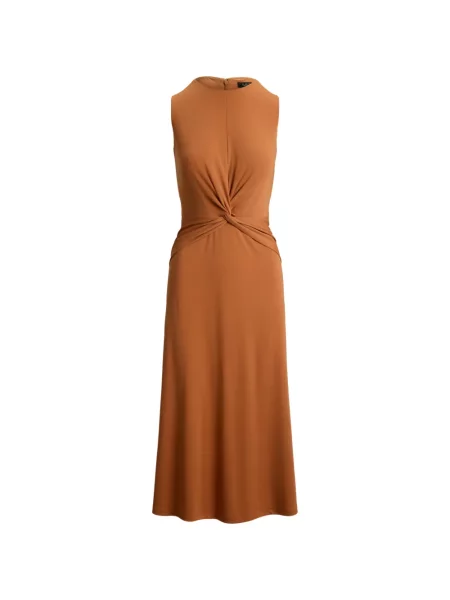 Rochie midi Lauren Ralph Lauren în linie A portocaliu