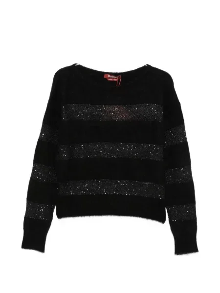 Pulover Max Mara cu paiete negru