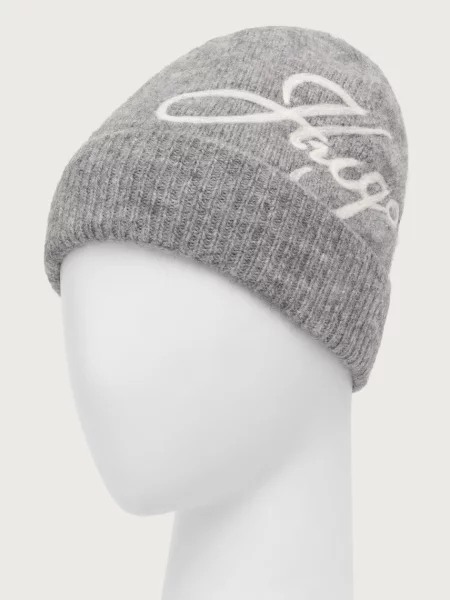 HUGO beanie de damă cu lână Sesperry_Hat gri