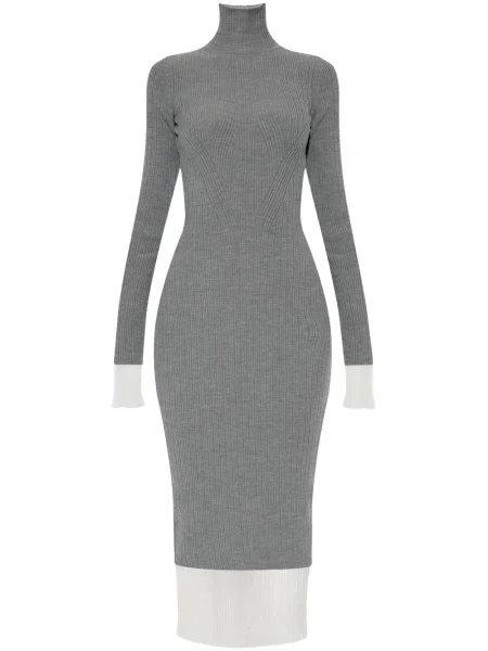 Rochie midi Sportmax până la genunchi de costum gri
