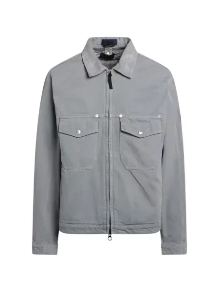 Džínová bunda Stone Island s kamínky šedá