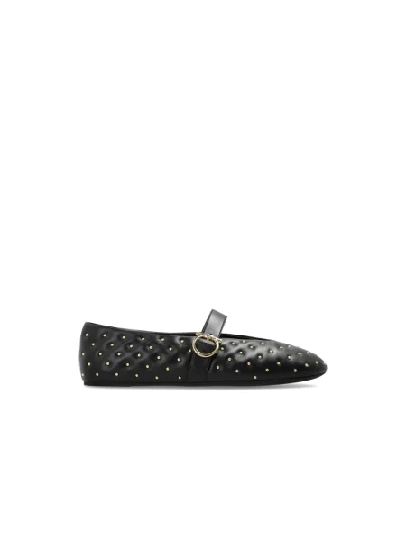 Balerinki Ferragamo skórzane czarne