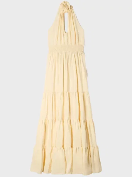 Лляна сукня Sandro бежева