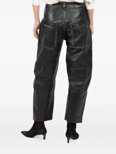 Pantaloni Giorgio Brato din piele negru