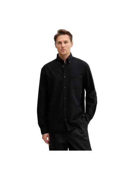 A.P.C. koszula Chemise Mateo Logo relaxed z kołnierzykiem button-down czarny