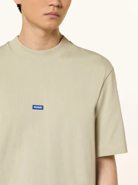 Regular Fit T-shirt z czystej bawełny model NIEROS' Hugo Blue niebieska