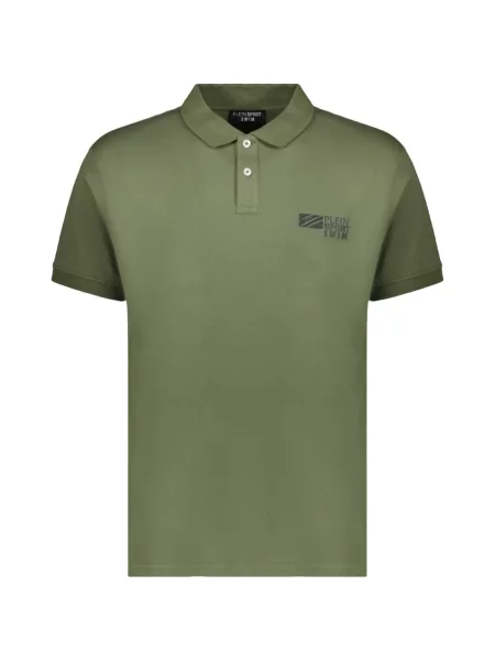 Scurt tricou polo Plein Sport cu imagine verde