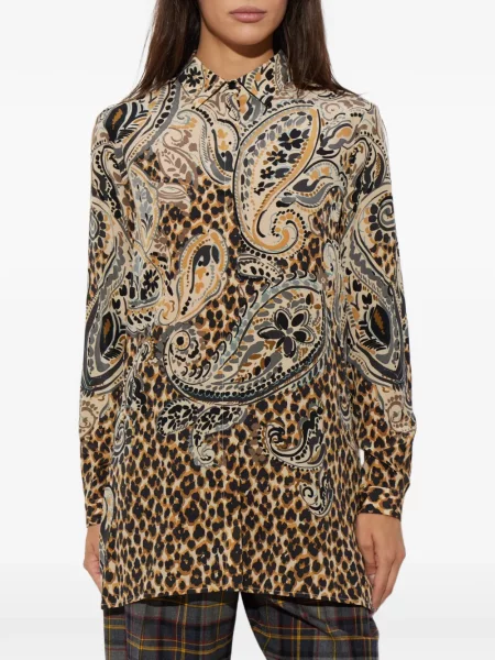 Cămașă Etro cu model leopard