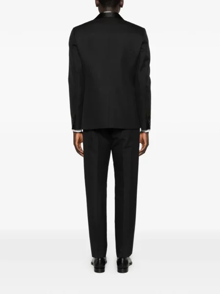 Costum Dsquared2 de costum cu un singur rând de nasturi cu rever negru