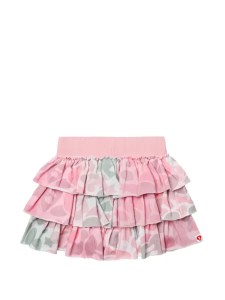 Fusta mini Apee™ By *a Bathing Ape® cu imagine cu model camuflaj roz
