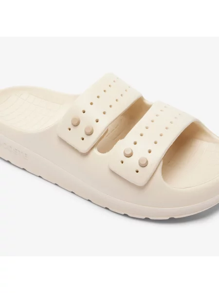 Шлепанцы Lacoste с ремешками бежевые