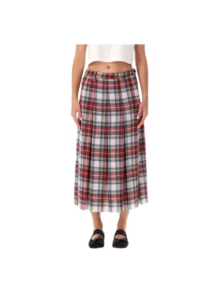 Długa spódnica maxi Mm6 Maison Margiela w kratę