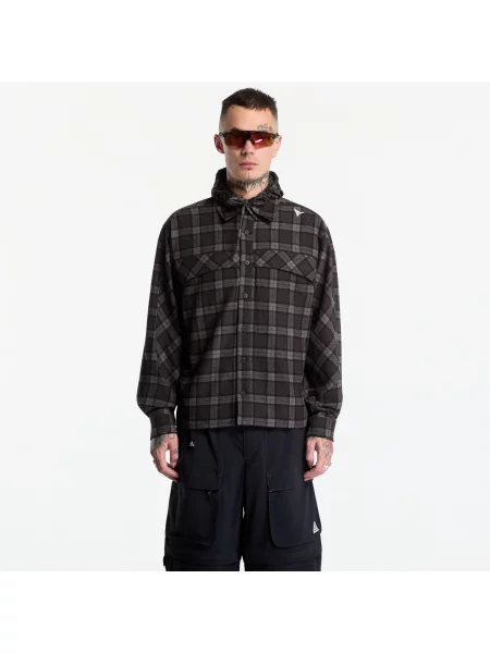 Cămașă ROA Logger Wool Check Long Sleeve Shirt Anthracite L