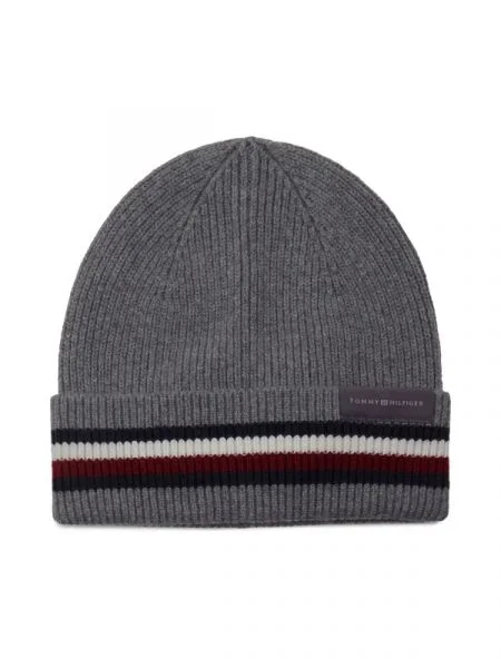 Tommy Hilfiger Căciulă CORPORATE cu adaos de lână gri