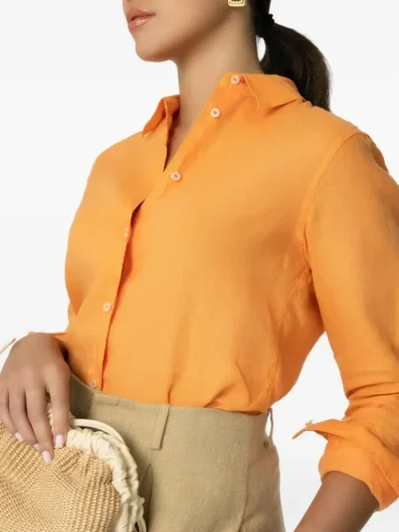 Cămașă Aspesi lungă portocaliu