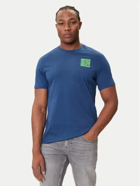 Calvin Klein Jeans Póló Gradient Monogram kék