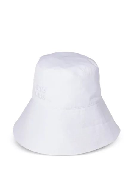 Pălărie Miu Miu din poplin alb