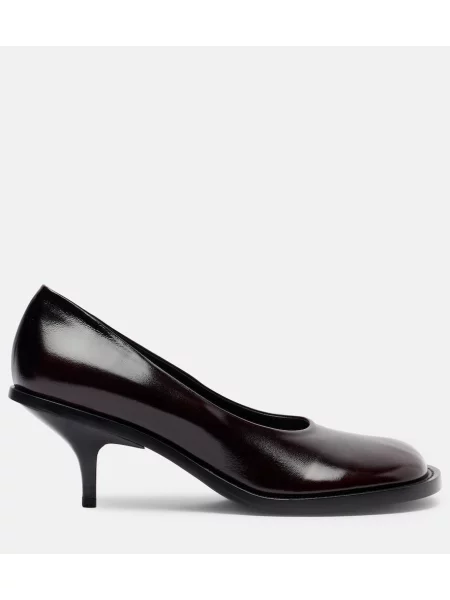 Pantofi cu toc Dries Van Noten din piele roșu