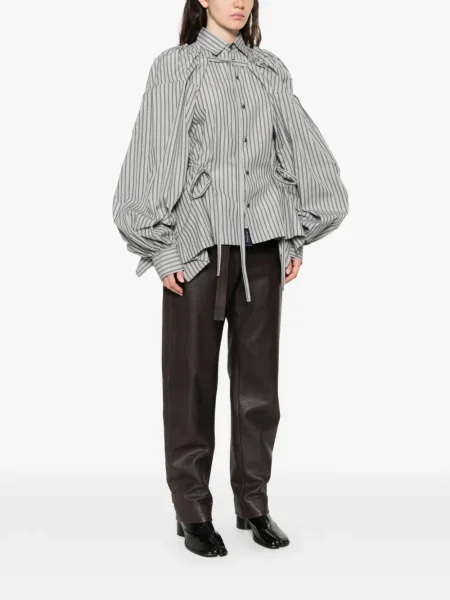 Риза Yohji Yamamoto на райета сиво