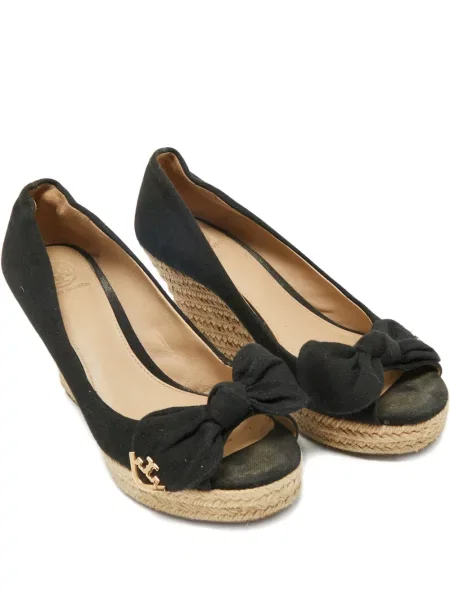 Espadrile Tory Burch cu funde cu pană negru