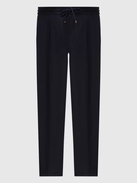 Шерстяные брюки Brunello Cucinelli синие
