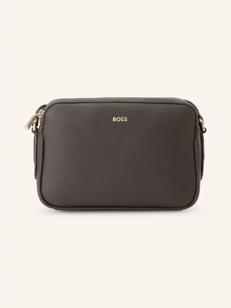BOSS torebka crossbody skórzana Lenah Crossbody brązowa