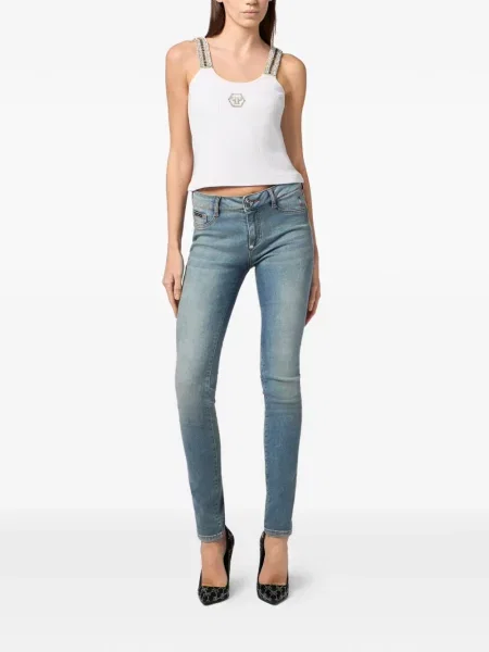Stras top Philipp Plein alb