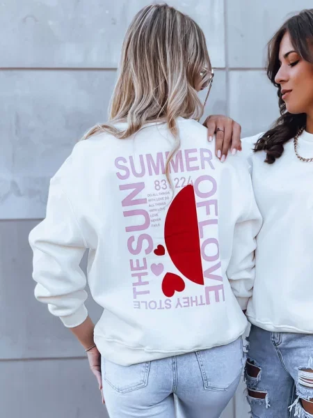Bluza HEARTBEAT Dstreet biała