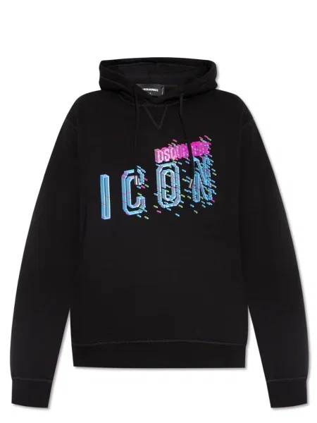 Pulover Dsquared s kapuco črna