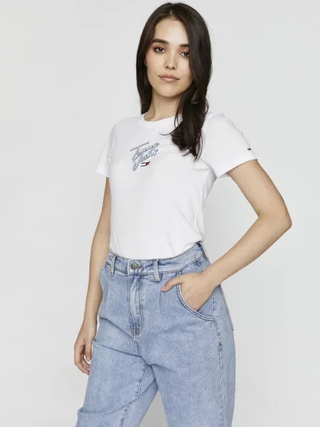 Koszulka Tommy Hilfiger Jeans szara