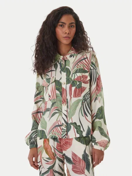 Guess Koszula Kolorowy zielona