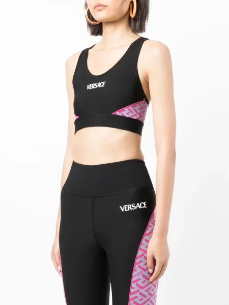 Bralette Versace με σχέδιο μαύρο