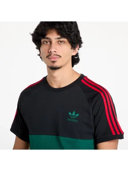 Тениска adidas Originals 3S PANEL TEE с десен черно