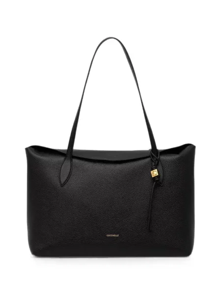 Top Coccinelle din piele negru
