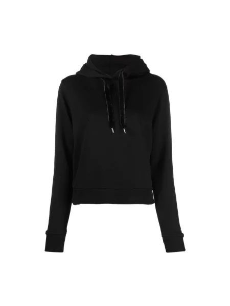 Krótka bluza z kapturem Tommy Hilfiger z kapturem czarna