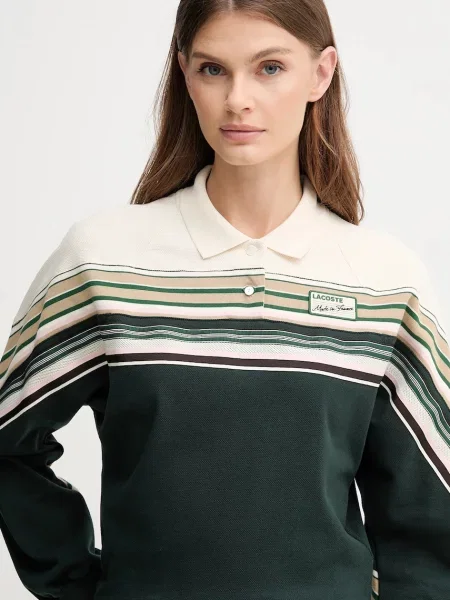 Платье мини Lacoste клеш зеленое