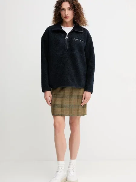 Barbour spódnica wełniana BAMBURGH mini ołówkowa zielony