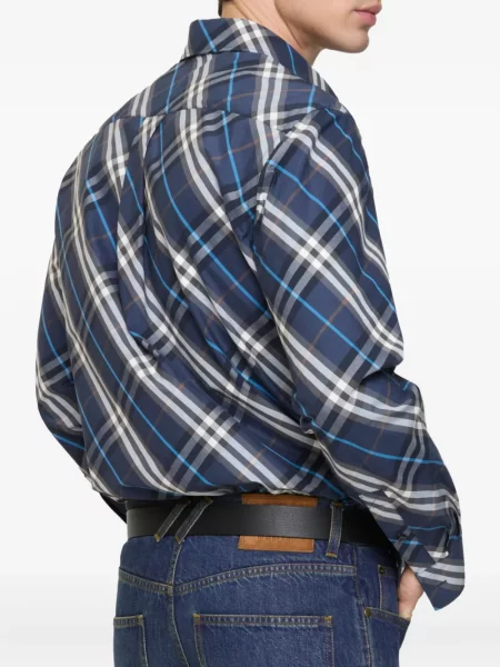 Kostkovaná košile Burberry modrá