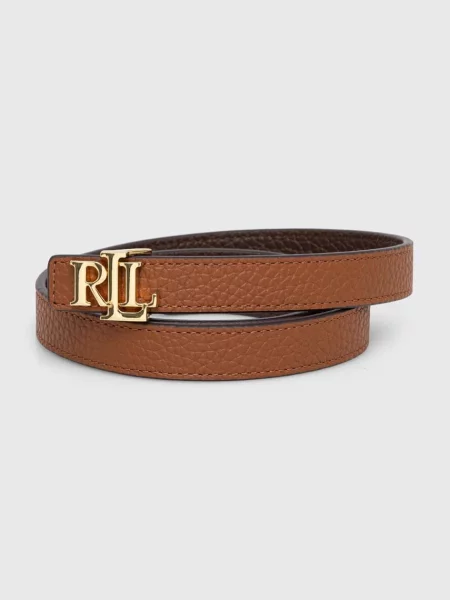 Lauren Ralph Lauren curea de piele cu doua fete maro