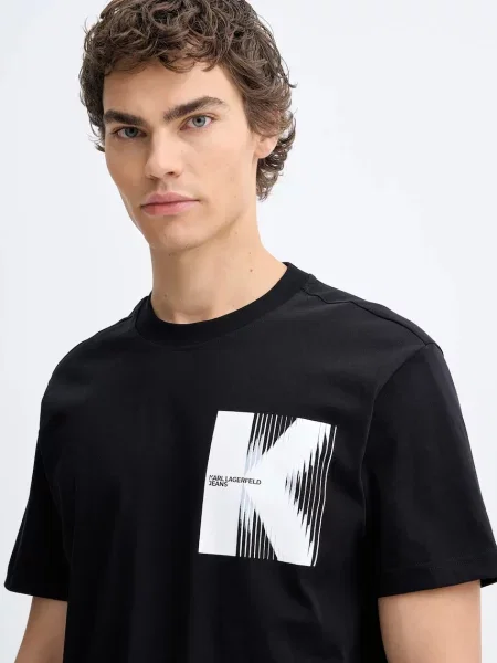 Футболка Karl Lagerfeld Jeans з принтом чорний