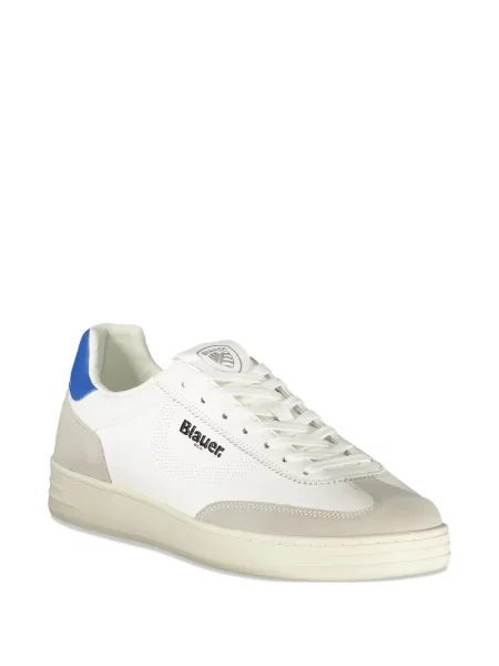 Sneakerși Blauer din piele alb